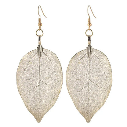 Real Leaf Earrings - Floral Fawna
