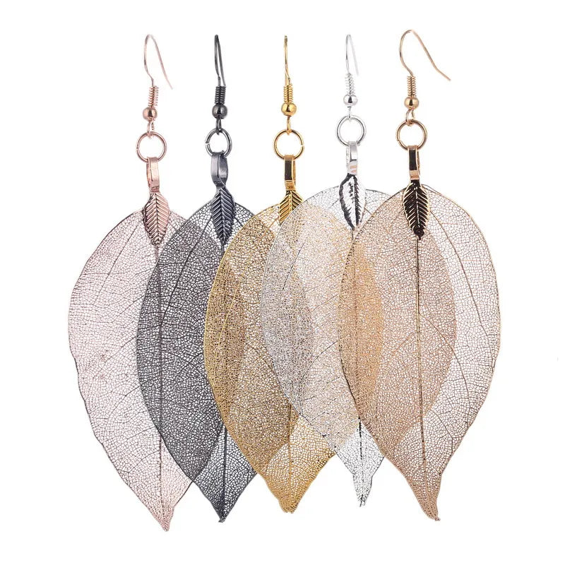 Real Leaf Earrings - Floral Fawna