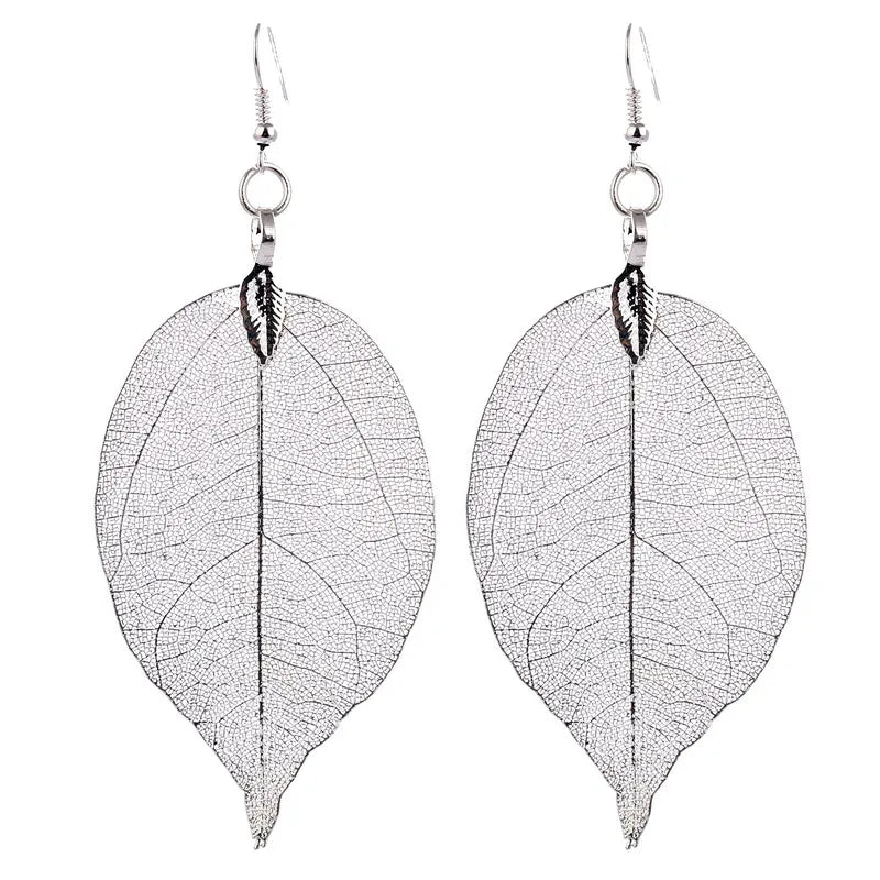 Real Leaf Earrings - Floral Fawna