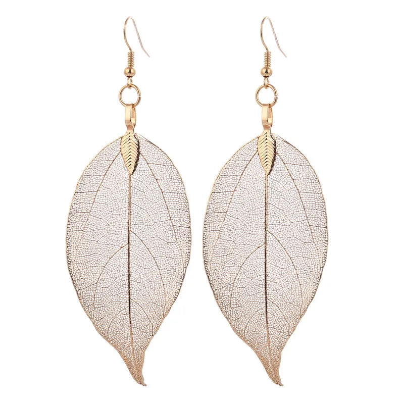 Real Leaf Earrings - Floral Fawna