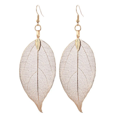 Real Leaf Earrings - Floral Fawna