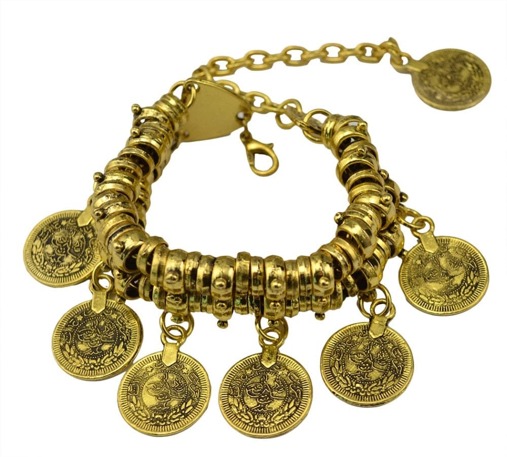 Bohemian Ancient Coin Bracelet - Floral Fawna