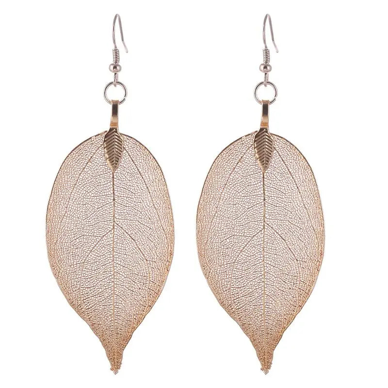 Real Leaf Earrings - Floral Fawna