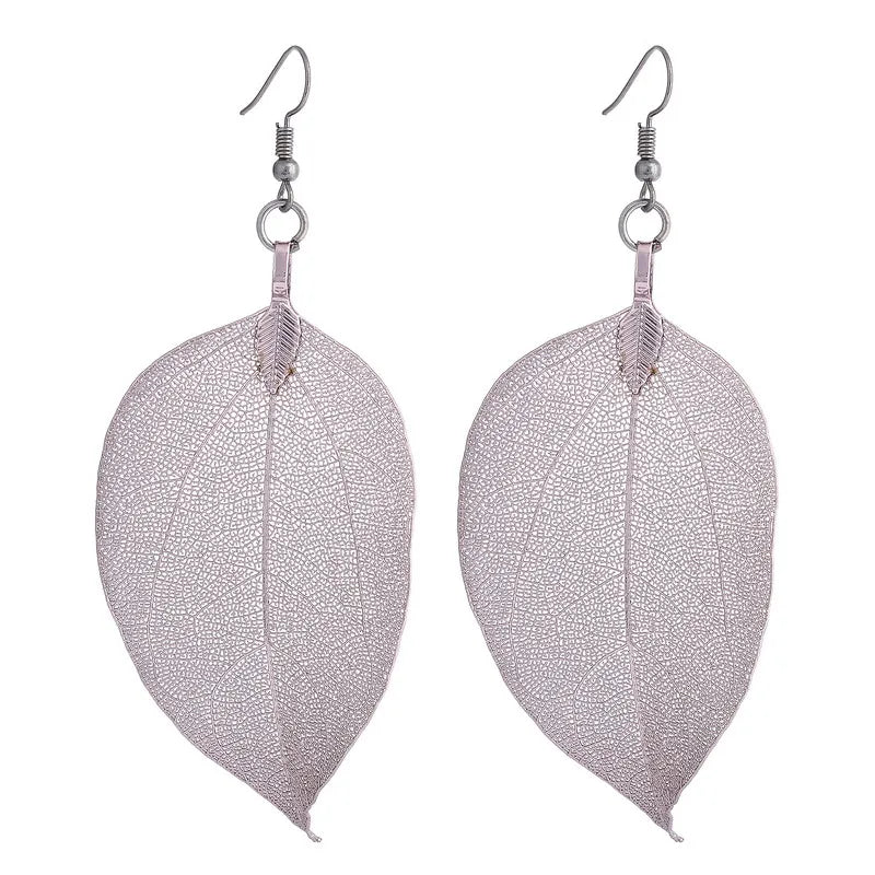 Real Leaf Earrings - Floral Fawna