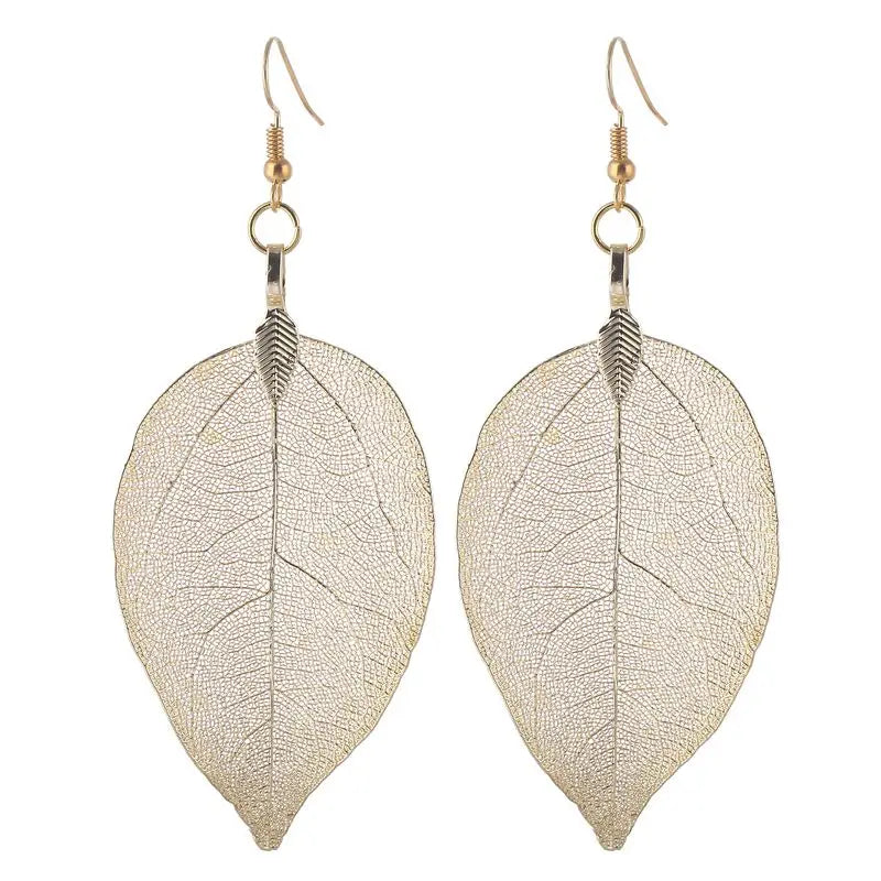 Real Leaf Earrings - Floral Fawna