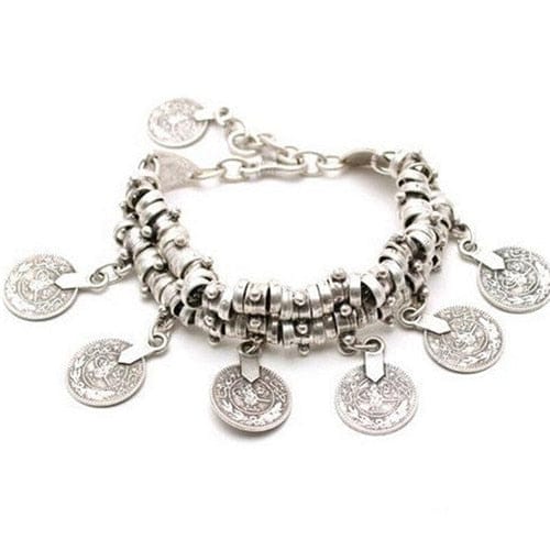 Bohemian Ancient Coin Bracelet - Floral Fawna