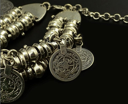 Bohemian Ancient Coin Bracelet - Floral Fawna