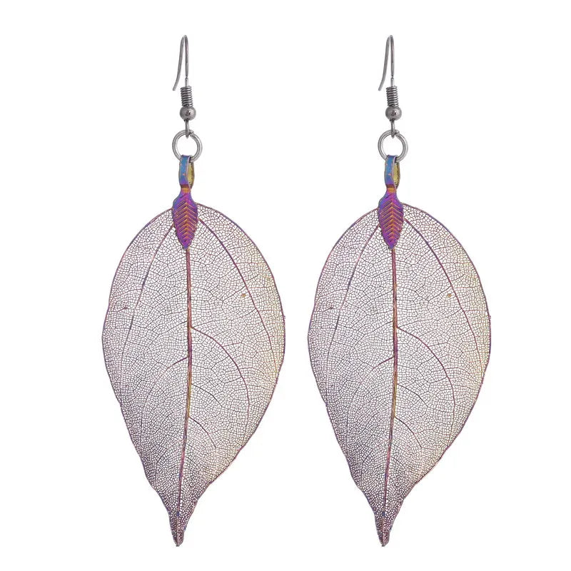 Real Leaf Earrings - Floral Fawna
