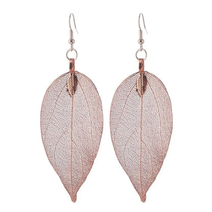 Real Leaf Earrings - Floral Fawna