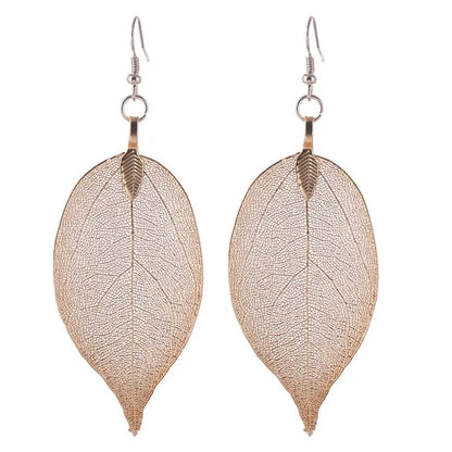 Real Leaf Earrings - Floral Fawna