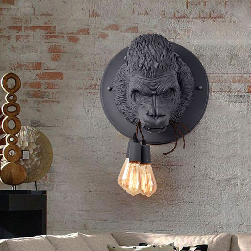 Gorilla Wall Lamp - Floral Fawna