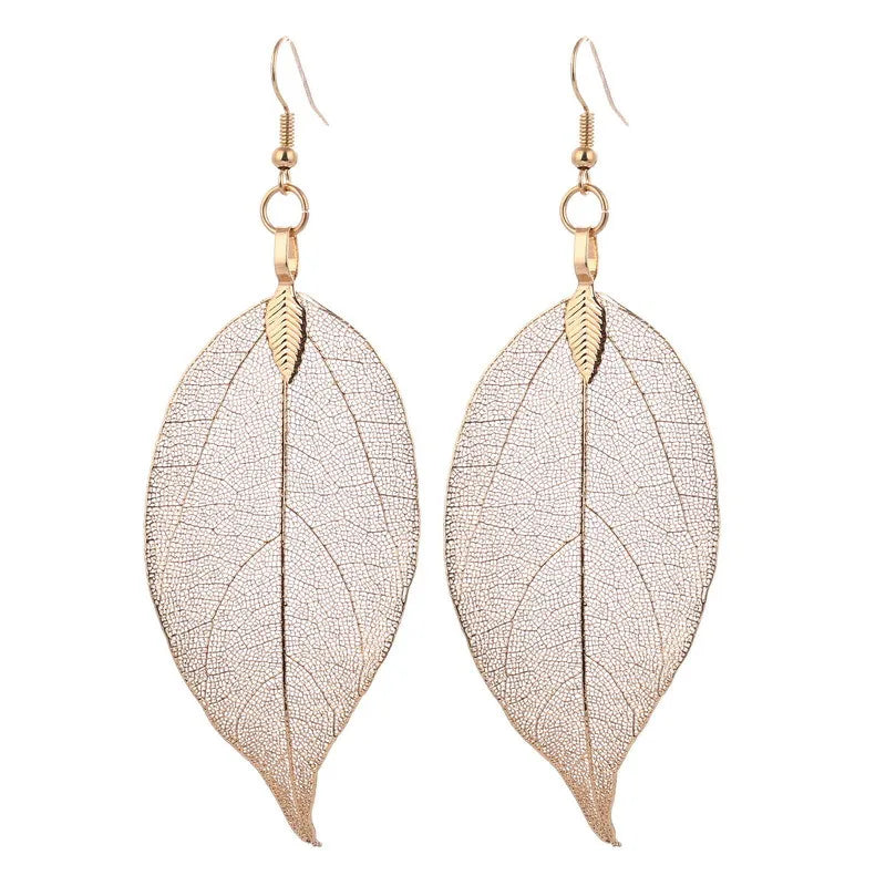 Real Leaf Earrings - Floral Fawna