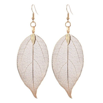 Real Leaf Earrings - Floral Fawna