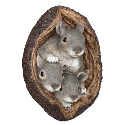 Squirrel Garden Ornament - Floral Fawna