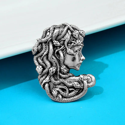 Vintage Style Medusa Brooch - Floral Fawna