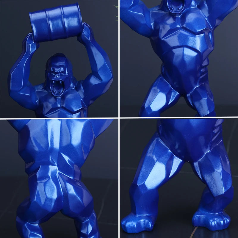 Angry Gorilla Sculpture - Floral Fawna