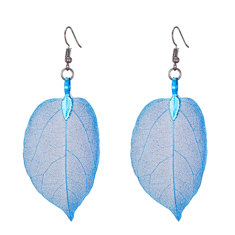 Real Leaf Earrings - Floral Fawna