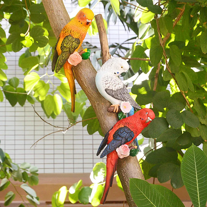 Budgerigar Wall Hanging - Floral Fawna