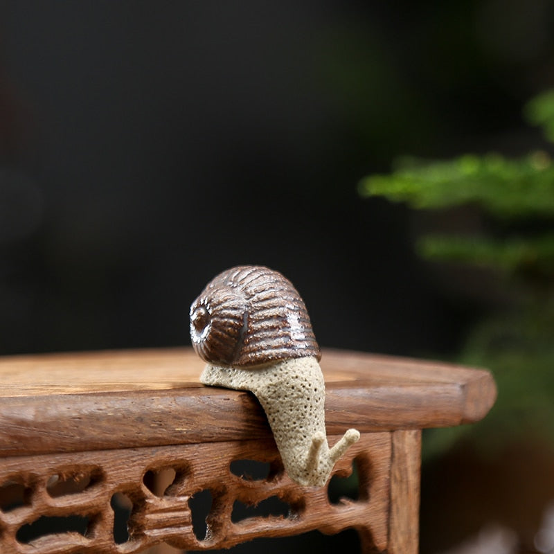 Ceramic Snail Ornament - Floral Fawna