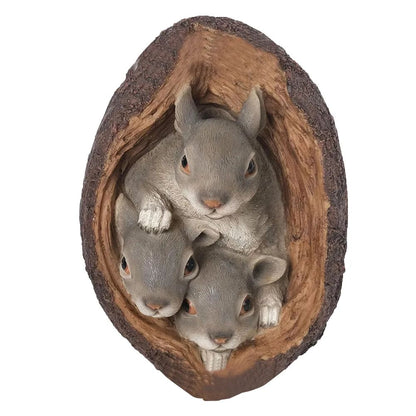 Squirrel Garden Ornament - Floral Fawna