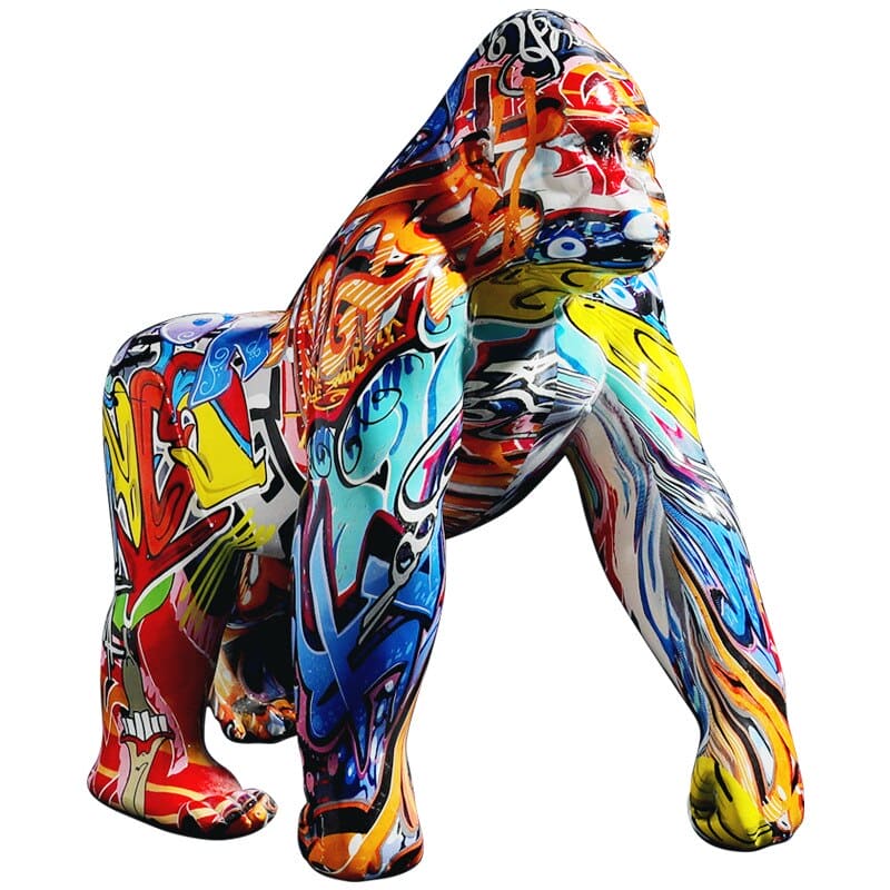 Abstract Gorilla Sculpture - Floral Fawna