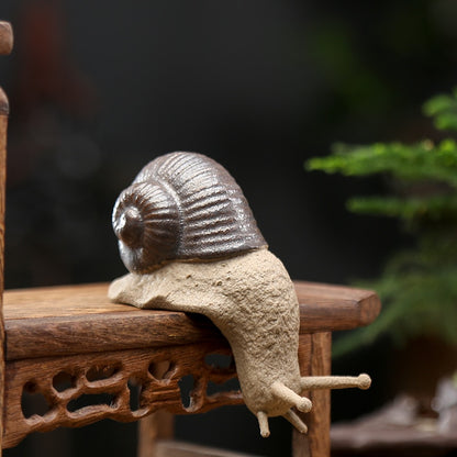 Ceramic Snail Ornament - Floral Fawna