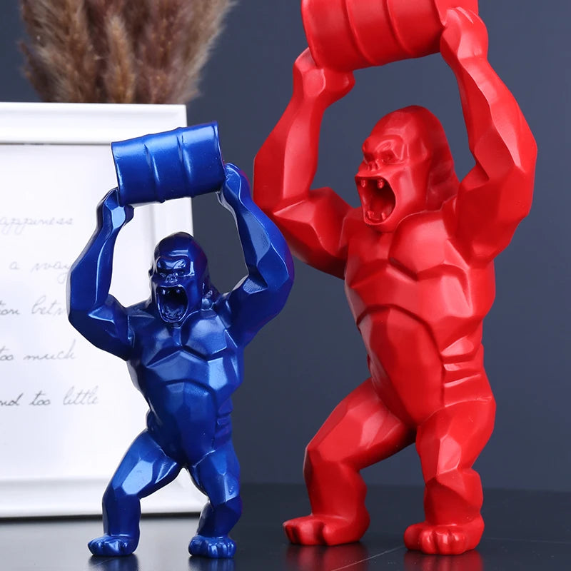 Angry Gorilla Sculpture - Floral Fawna