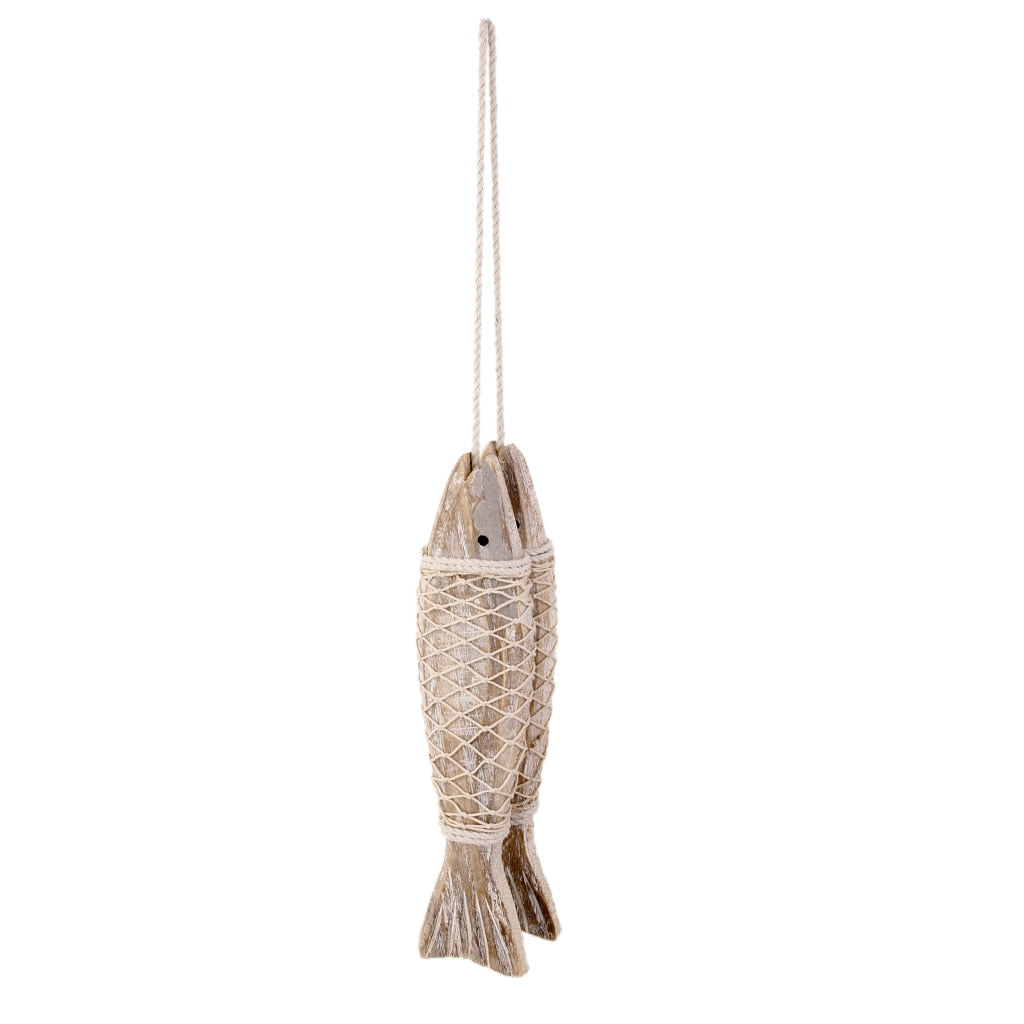 Nautical Wooden Fish Hanging - Floral Fawna