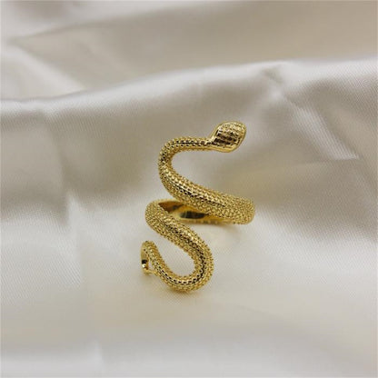 Sterling Silver Snake Ring - Floral Fawna