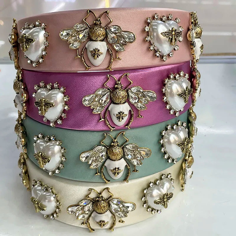 Baroque Beetle & Bee Hairband - Floral Fawna