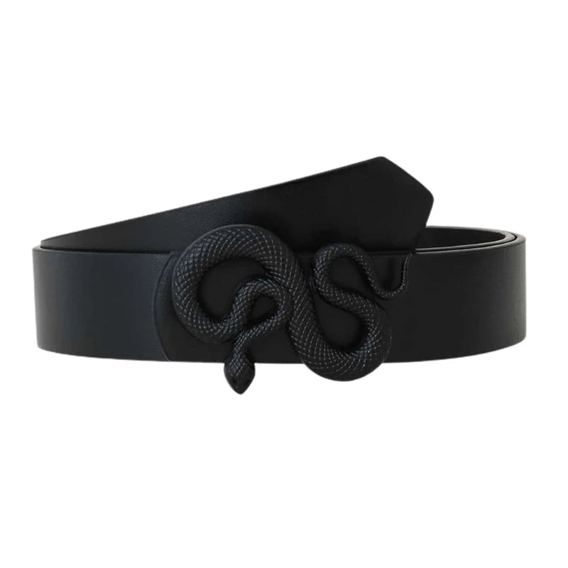 Black Snake Buckle Belt - Floral Fawna