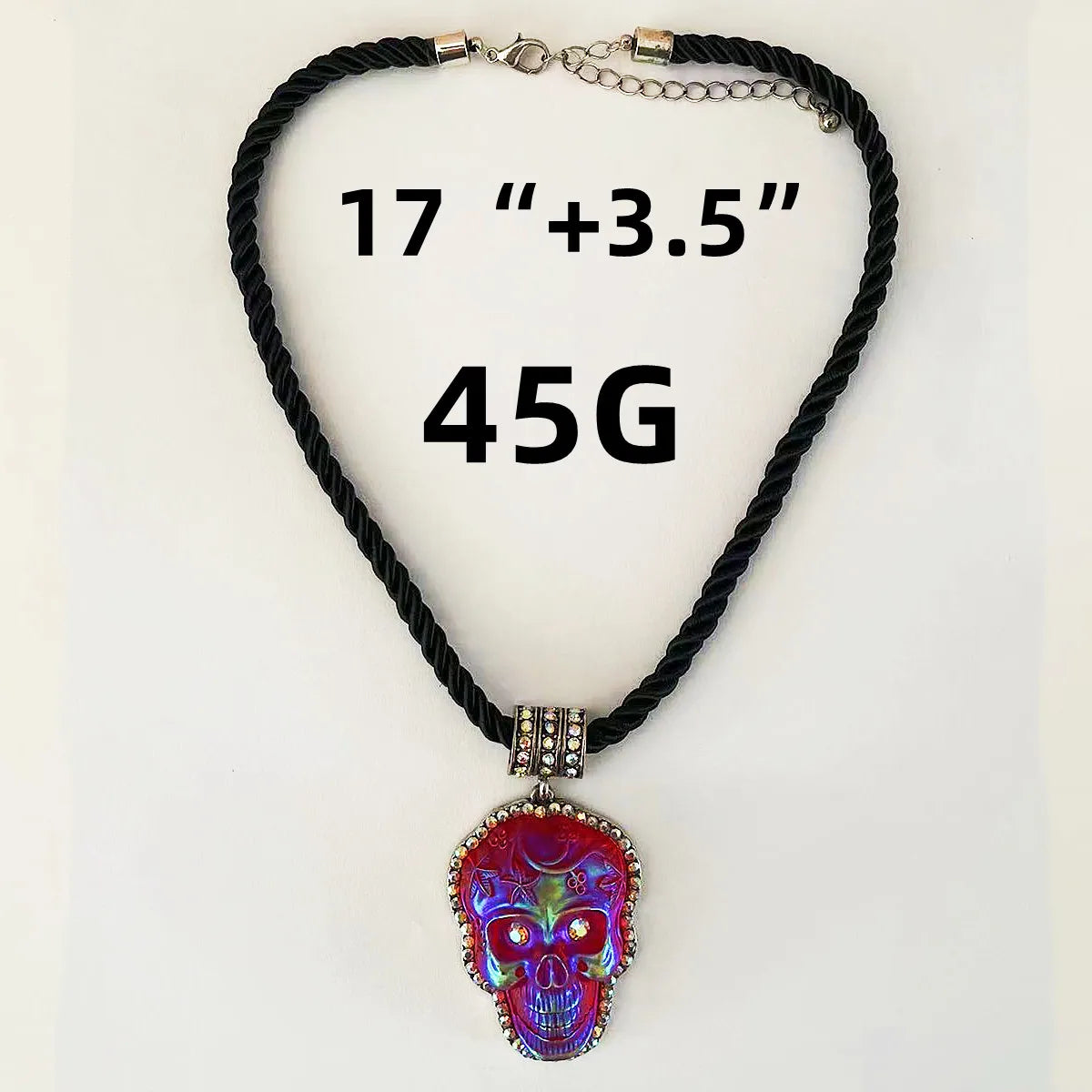 Skull Rope Necklace - Floral Fawna