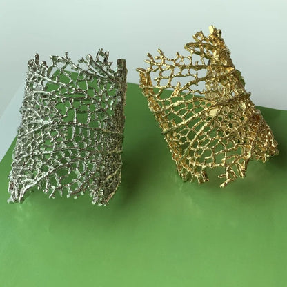 Coral Open Bracelet - Floral Fawna