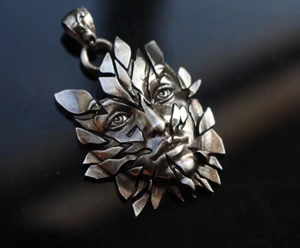 Sterling Silver Leaf Woman Pendant - Floral Fawna