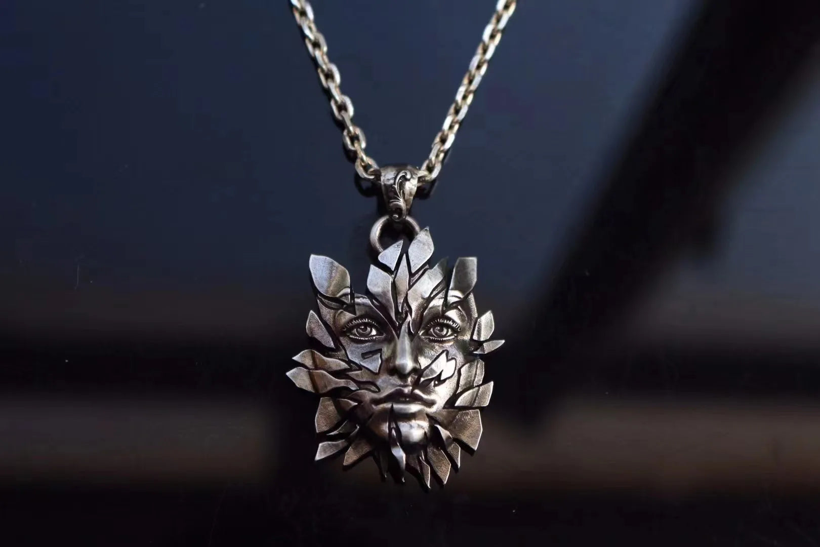 Sterling Silver Leaf Woman Pendant - Floral Fawna