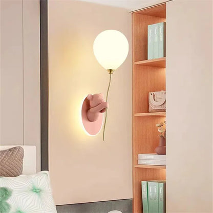 Bear Holding Balloon Wall Light