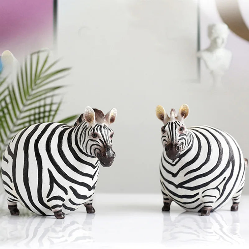 Fat Zebra Ornament - Floral Fawna