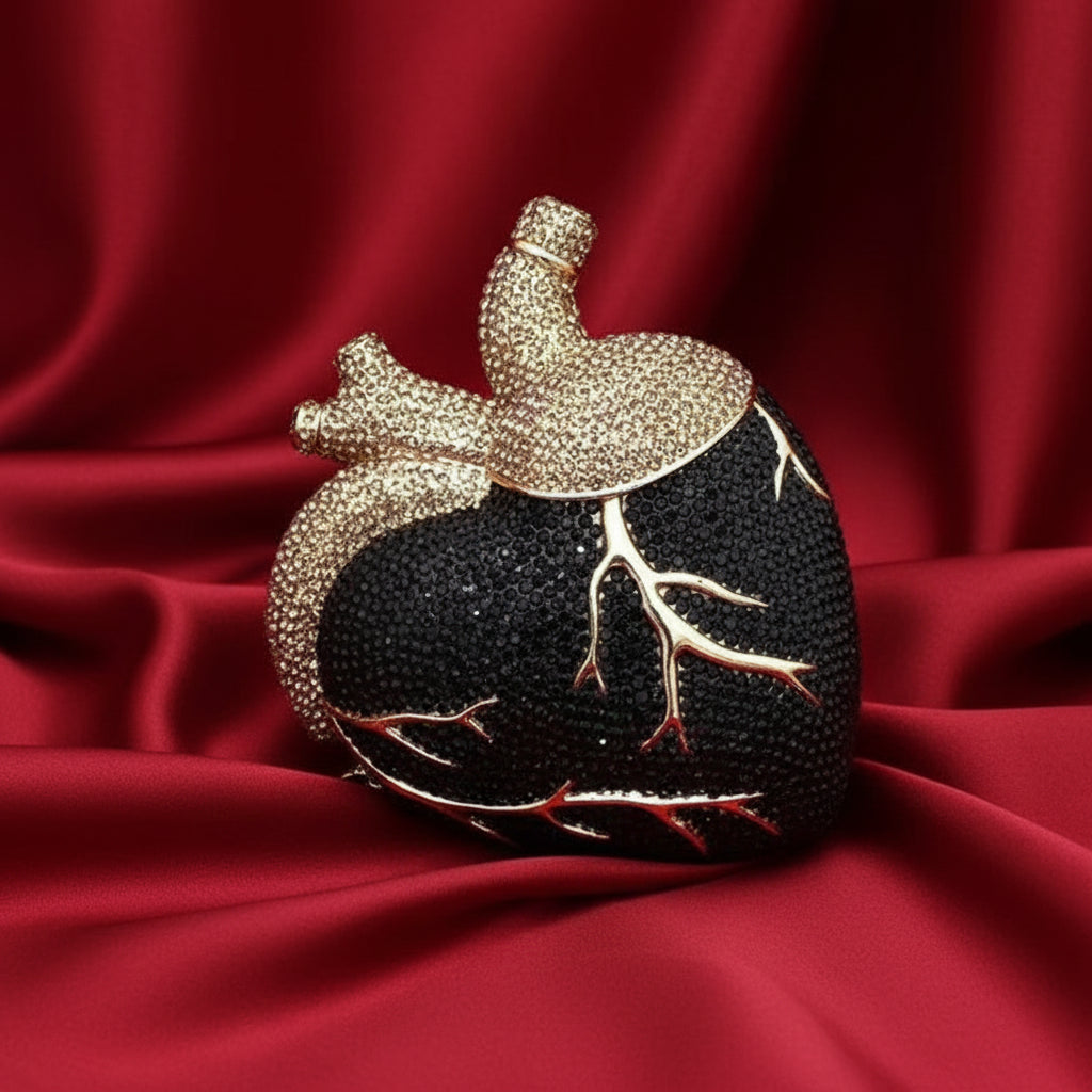 Crystal Anatomical Heart Bag