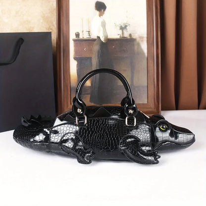 3D Alligator Crossbody Bag - Floral Fawna