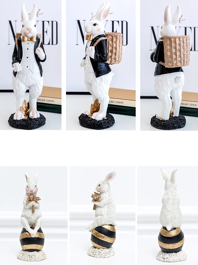 Royal Rabbit Family Figurines - Floral Fawna