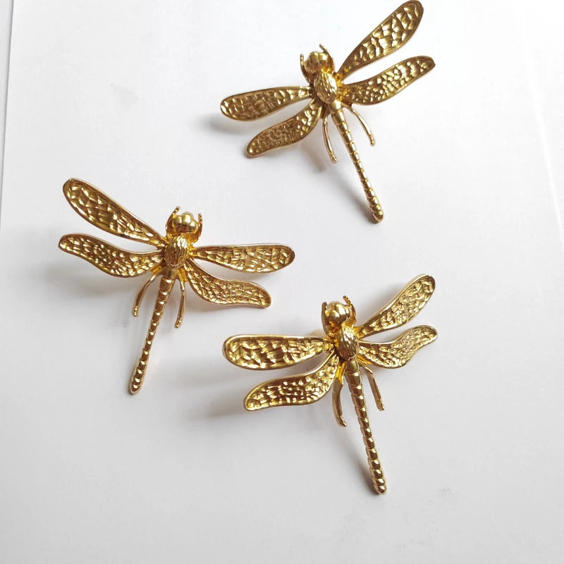 Dragonfly Brass Cabinet Handle
