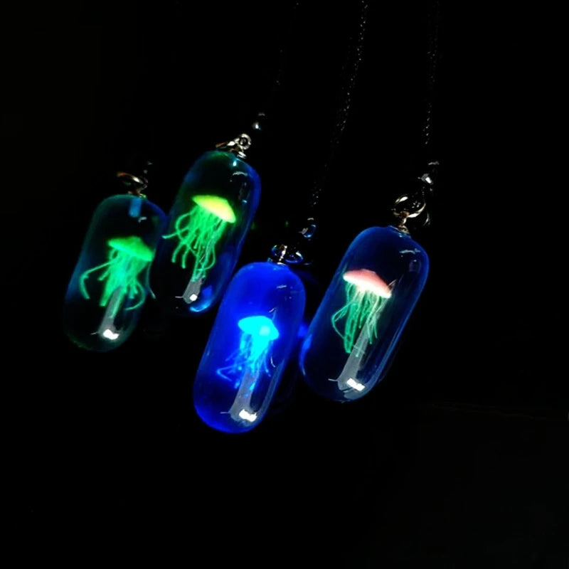 Glow In The Dark Jellyfish Necklace - Floral Fawna