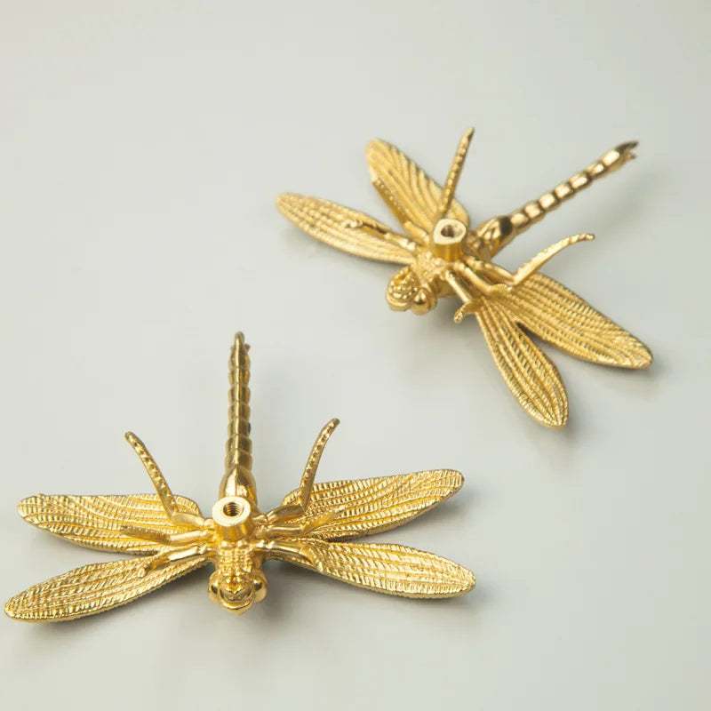 Dragonfly Brass Cabinet Handle