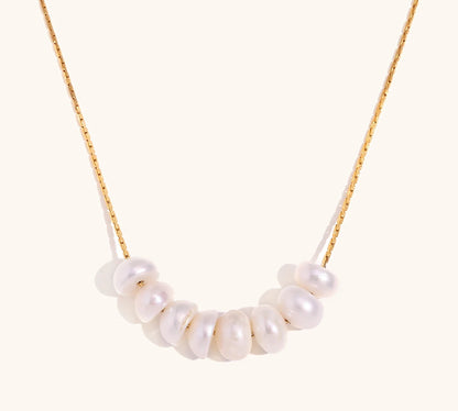 Natural Pearl Necklace - Floral Fawna