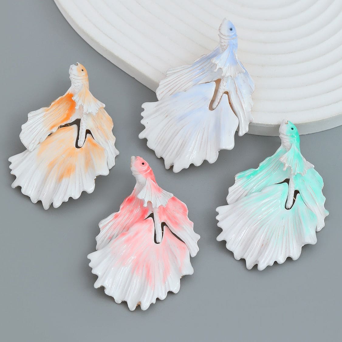 Betta Fish Earrings - Floral Fawna