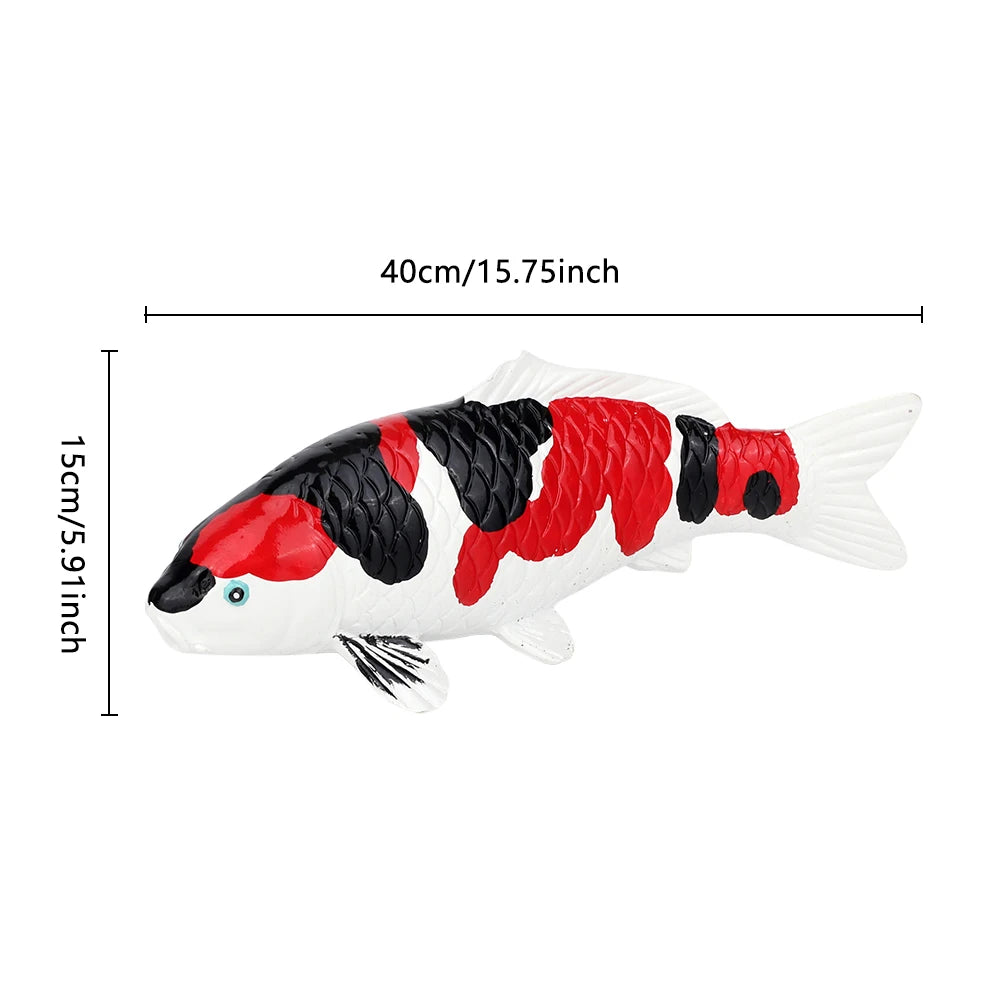Realistic Koi Carp Sculpture - Floral Fawna