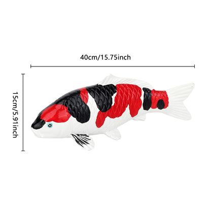 Realistic Koi Carp Sculpture - Floral Fawna