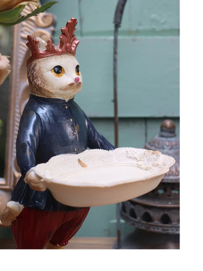 Royal Cat Ornamental Tray - Floral Fawna