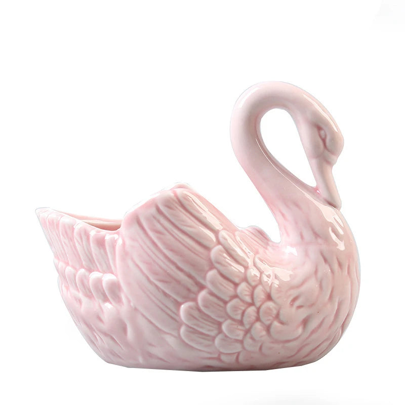 Swan Candle Holder - Floral Fawna