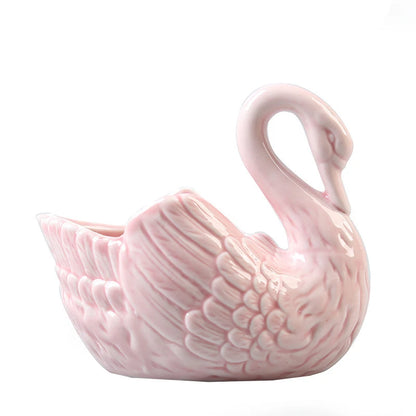 Swan Candle Holder - Floral Fawna